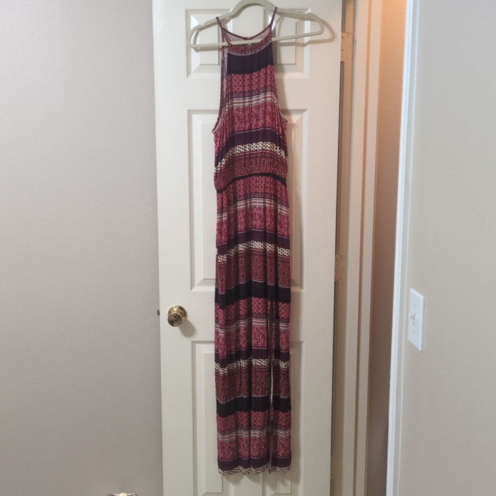 Striped Sleeveless Maxi Dress